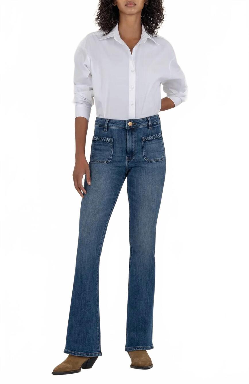 NEW KUT FROM THE KLOTH ana high rise flare jeans in fame